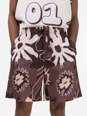 ethika Hawaiian Bloom MENS BASKETBALL SHORT